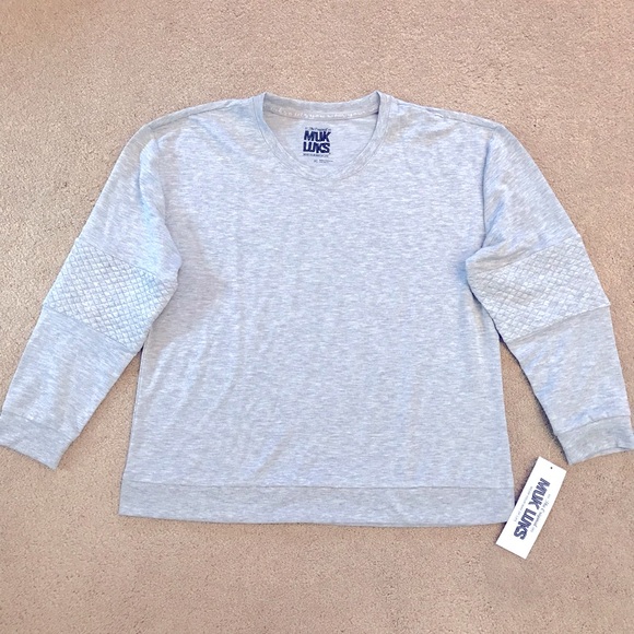 Muk Luks Long Sleeve Comfort Tee NEW Womens Size XL Extra Large Grey Relaxed Fit - Picture 1 of 9